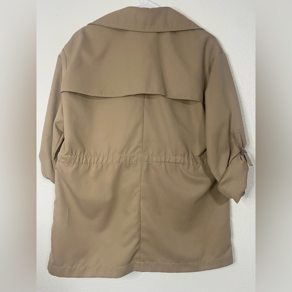 Stradivarius Olive Trench Coat Size S - Picture 10 of 16